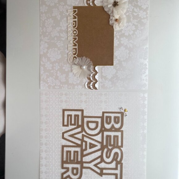 12x12 Premade Wedding Scrapbook, Bride and Groom Gift, Wedding Gift - Picture 5 of 15